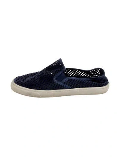 Pre-owned Tory Burch Suede Sneakers In Blue
