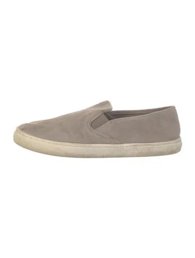 Pre-owned Tory Burch Suede Sneakers In Gray