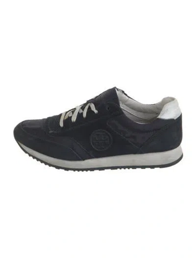 Pre-owned Tory Burch Suede Sneakers In Gray