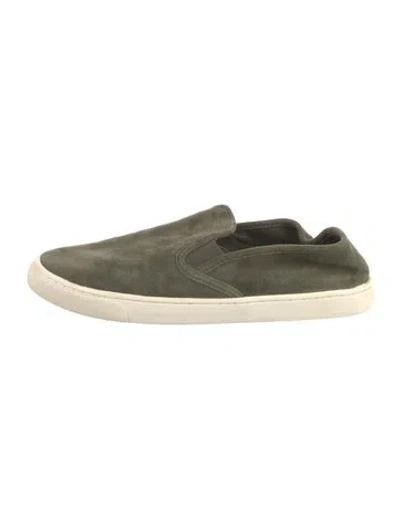 Pre-owned Tory Burch Suede Sneakers In Green