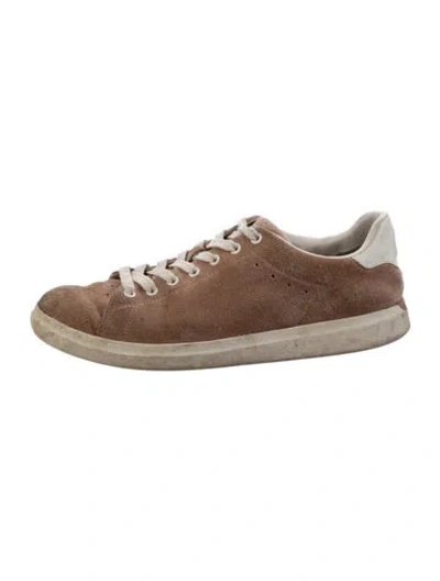 Pre-owned Tory Burch Suede Sneakers In Pink