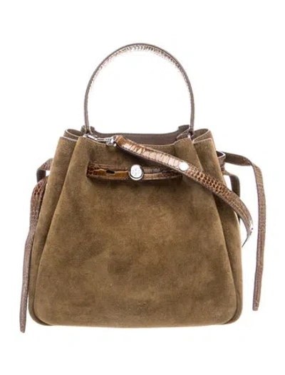 Pre-owned Tory Burch Suede Top Handle Bag W/ Tags In Brown