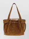 Tory Burch Suede Tote Bag Dual Handles