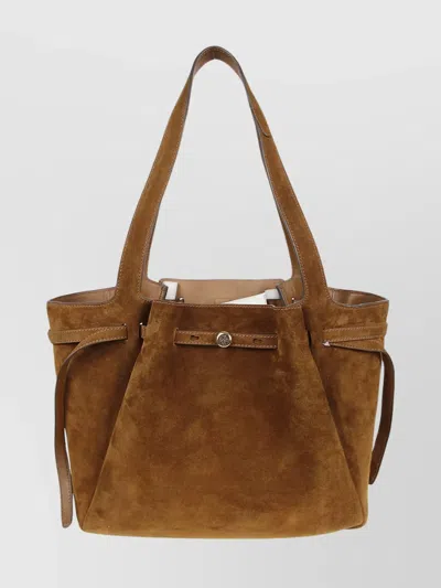 Tory Burch Suede Tote Bag Dual Handles