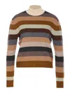 Tory Burch Wool Rollneck Sweater In Multi