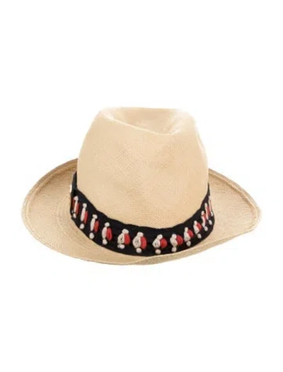 Pre-owned Tory Burch Sun Hat In Neutrals