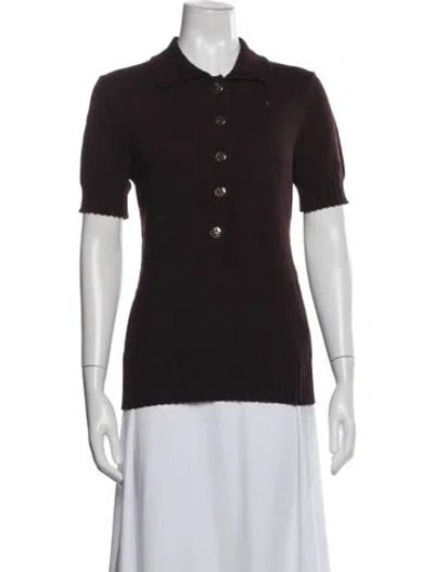Pre-owned Tory Burch Sweater W/ Tags In Burgundy