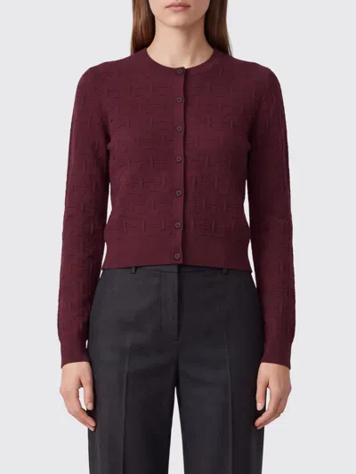 Tory Burch Sweater Woman Color Brown In Burgundy