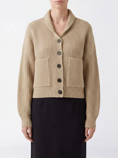 Tory Burch Sweater Woman Color Brown In Yellow