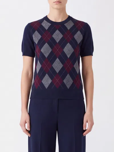Tory Burch Sweater Woman Color Navy In Blue