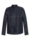 Tory Burch Relaxed Fit Paisley Print High Neck Sweater In Blue