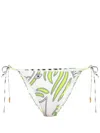 Tory Burch Graphic-print Bikini Bottom In Ivory Zebra