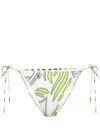 Tory Burch Graphic-print Bikini Bottom In Ivory Zebra