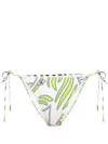 Tory Burch Graphic-print Bikini Bottom In Ivory Zebra