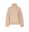 Tory Burch Merino Wool Sweater In Neutral