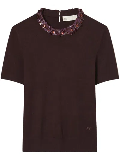 Tory Burch Sweaters In Burgundy