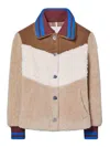 Tory Burch Hooded And Color-matched Fleece Coat In White