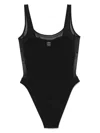Tory Burch Mesh Tank Suit In Black