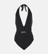 Tory Burch Jessa V-neck One Piece Swimsuit In Pink