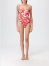 Tory Burch Printed Swimsuit In Pink