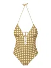 TORY BURCH SWIMSUIT WITH ALL-OVER MONOGRAM