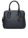 Tory Burch Mini Pebbled Swing Leather Bag In Nero