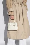 Tory Burch Mini Pebbled Leather Swing Bag In White