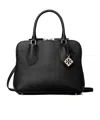 Tory Burch Mini Swing Pebbled Leather Bag In Black