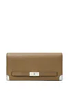 Tory Burch T Color-block Slim Wallet In Green