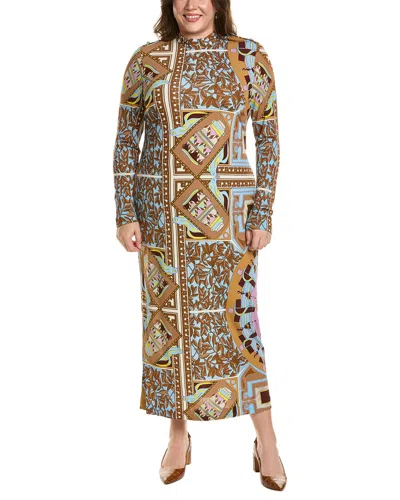 Tory Burch T Garden Maxi Dress In Brown