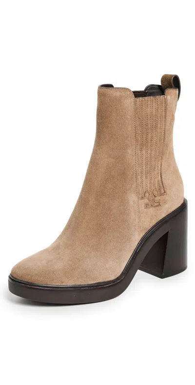 Tory Burch T Gore Heeled Ankle Boots 75mm River Rock