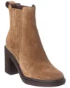 Tory Burch T Gore Heeled Ankle Boots 75mm River Rock In Brown