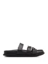 Tory Burch T Leather Sandals In Black