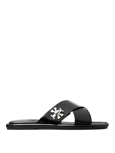 TORY BURCH T LOCK CROSS BAND SLIDE