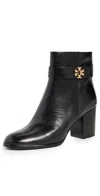 Tory Burch T Lock Heeled Ankle Boots 70mm Perfect Black In Perfect Black