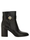 Tory Burch T Lock Heeled Ankle Boots 70mm Perfect Black In Black