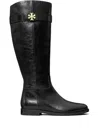 Tory Burch T Lock Riding Boot For Equest In 黑色