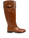 Tory Burch T Lock Riding Boot In Brown