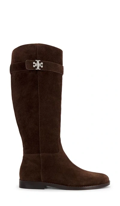 Tory Burch T Lock Riding Boot In Brown