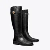 Tory Burch T Lock Riding Boot For Equest In Perfect Black