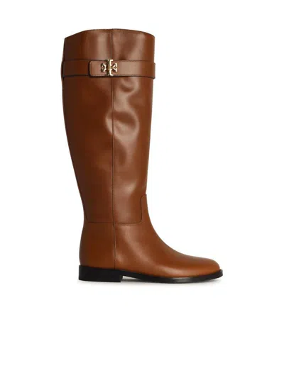 Tory Burch T Lock Riding Boot In Sierra Cognac