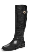 Tory Burch T Lock Riding Boots Perfect Black In Black