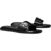 Tory Burch Logo-detailing Slides In Black