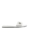Tory Burch T-lock Slippers In White