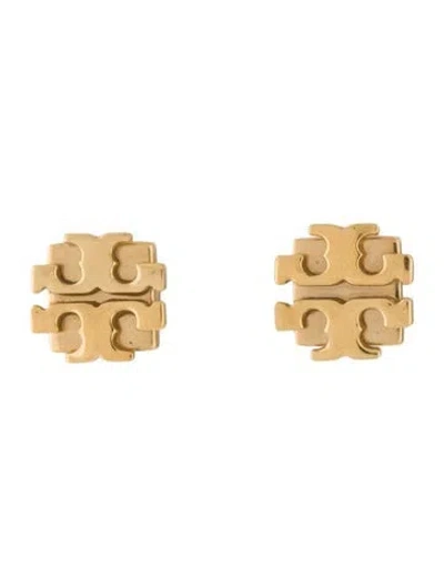 Pre-owned Tory Burch T Logo Stud Earring In Multi
