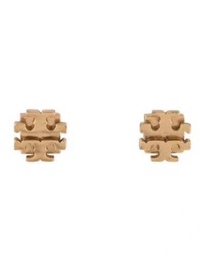 Pre-owned Tory Burch T Logo Stud Earring In Multicolor
