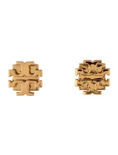 Pre-owned Tory Burch T Logo Stud Earrings In Multicolor