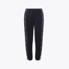 Tory Burch Embroidered French Terry Sweatpants In Blue