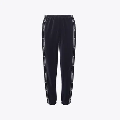 TORY BURCH T LOGO VELOUR JOGGER