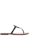 Tory Burch Mini Miller Flats In Black Leather In Black